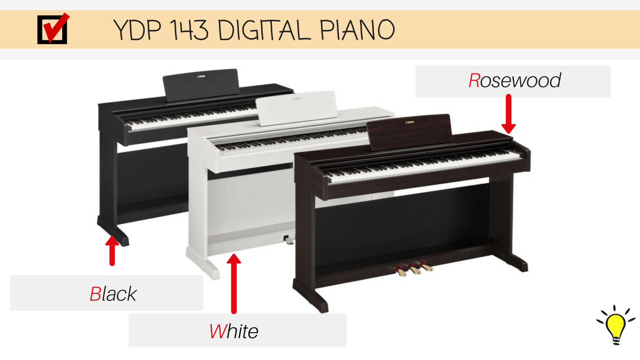 Yamaha YDP 143 piano colours
